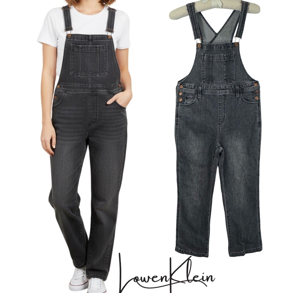 Universal Thread‎ Womens Size 2/26R Gray Denim Overalls Jeans Jumpsuit